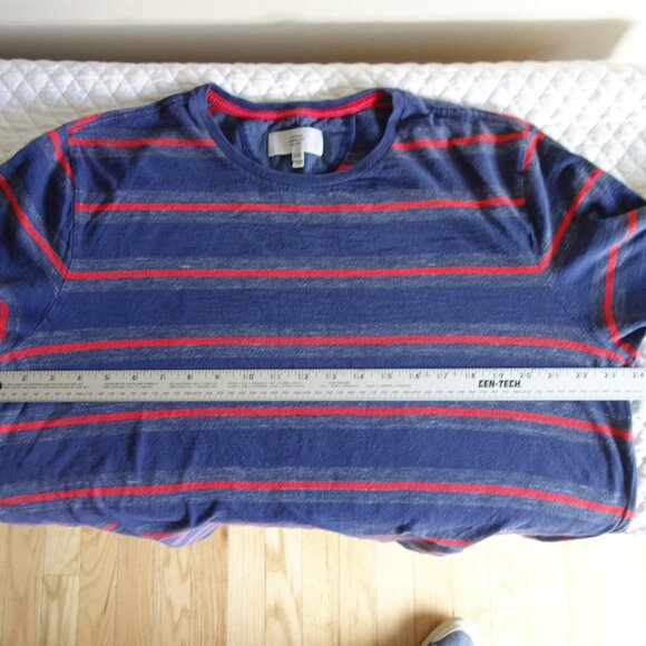 JACK SPADE Warren Street New York Blue Gray Red Stripe T-Shirt – Mens XL - Picture 4 of 7